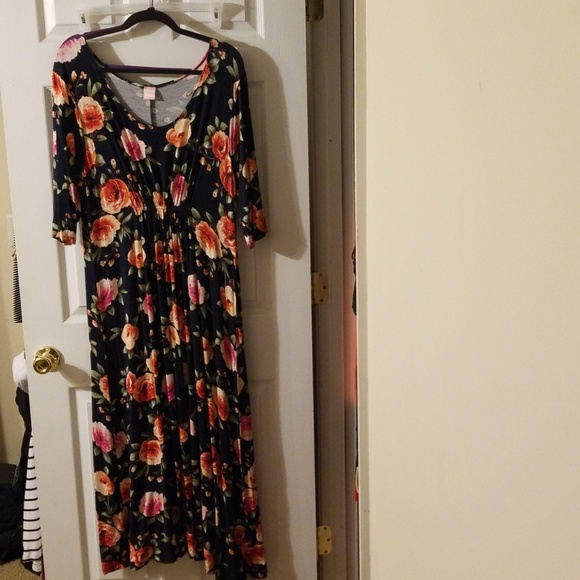 flirty pink maxi dress